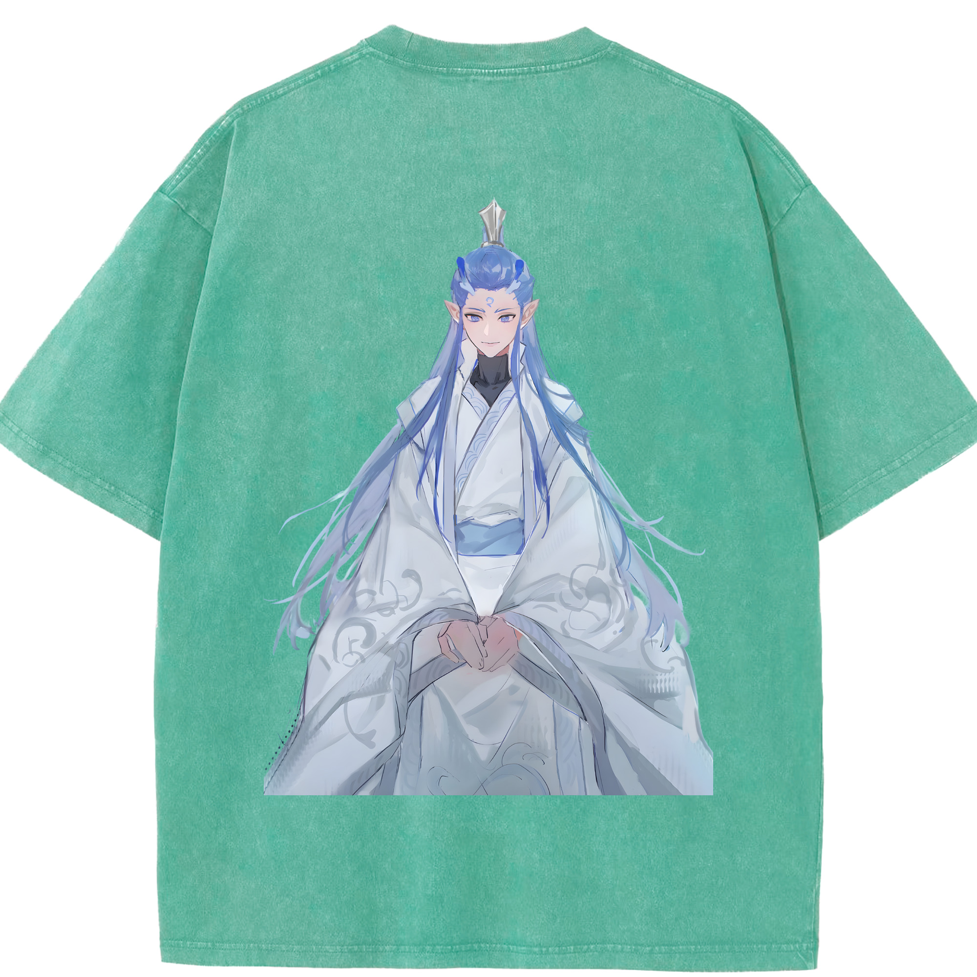 （画像用） Ne Zha 2 ナタ 魔童の大暴れ 綿100% ヴィンテージ風 半袖Tシャツ（背面プリント）